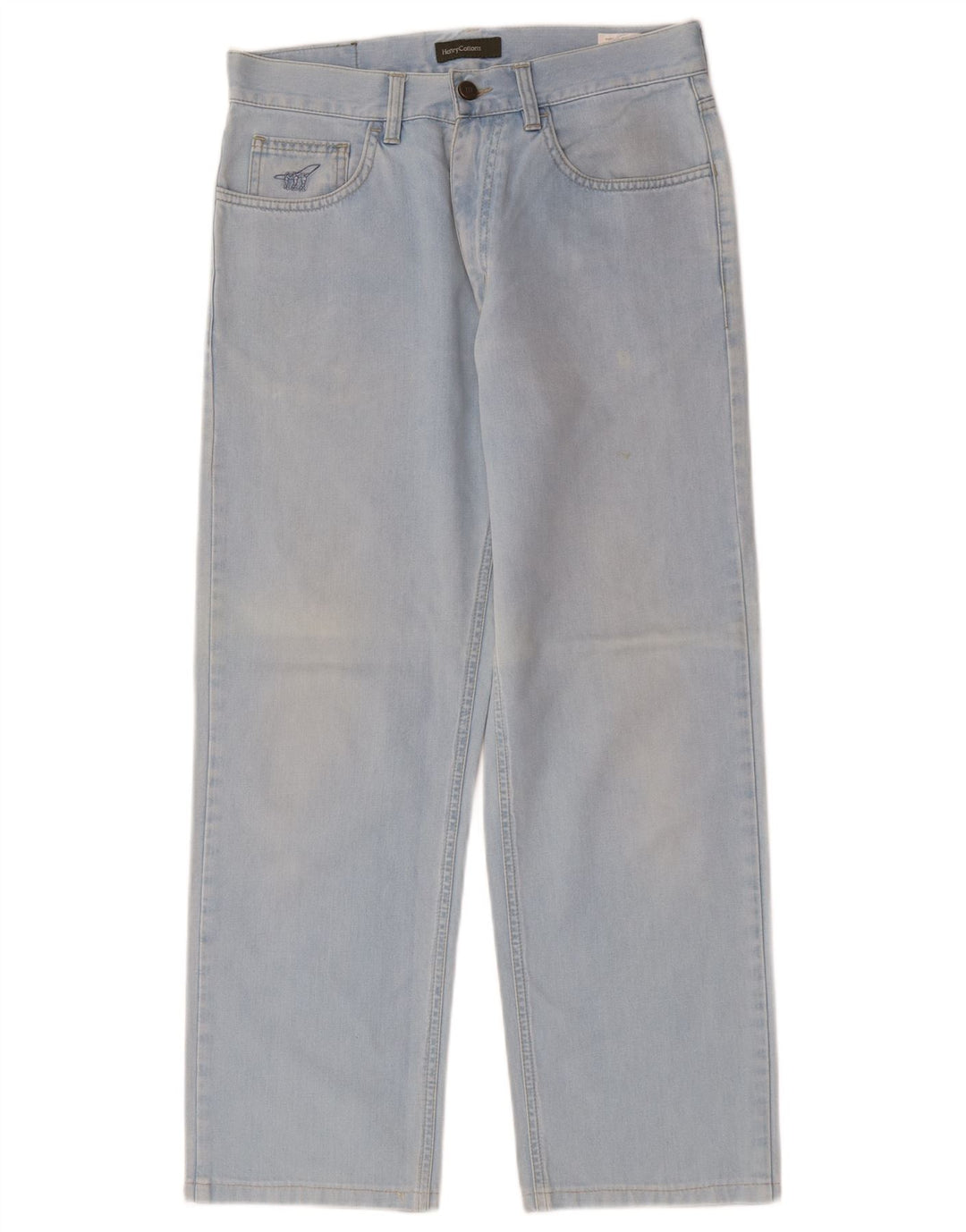Henry Cottons Womens Straight Jeans W31 L26 Blue Cotton