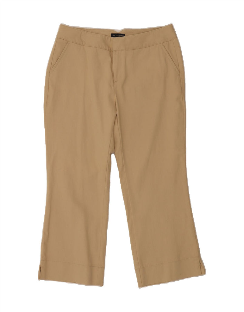 DOCKERS Womens Straight Cropped Trousers US 10 Large W32 L24 Beige Cotton Vintage Dockers and Second-Hand Dockers from Messina Hembry 