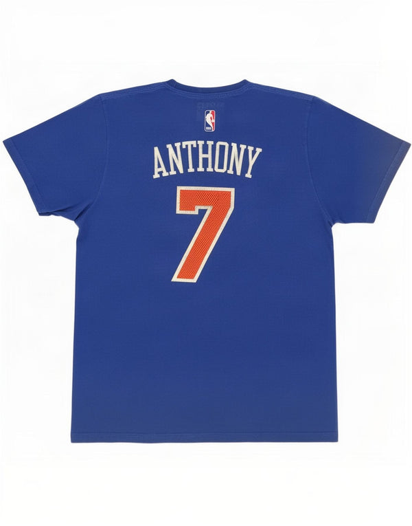 Adidas Mens New York Knicks Graphic T-Shirt Top Large Blue Cotton