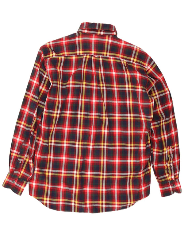 Vintage Mens Flannel Shirt Size 16 41 Large Red Check