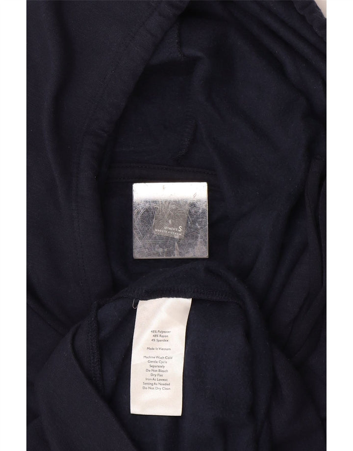 EDDIE BAUER Womens Hoodie Jumper UK 10 Small Navy Blue Polyester