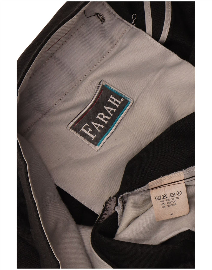 Farah Mens Straight Pegged Chino Trousers W36 L32 Grey Polyester