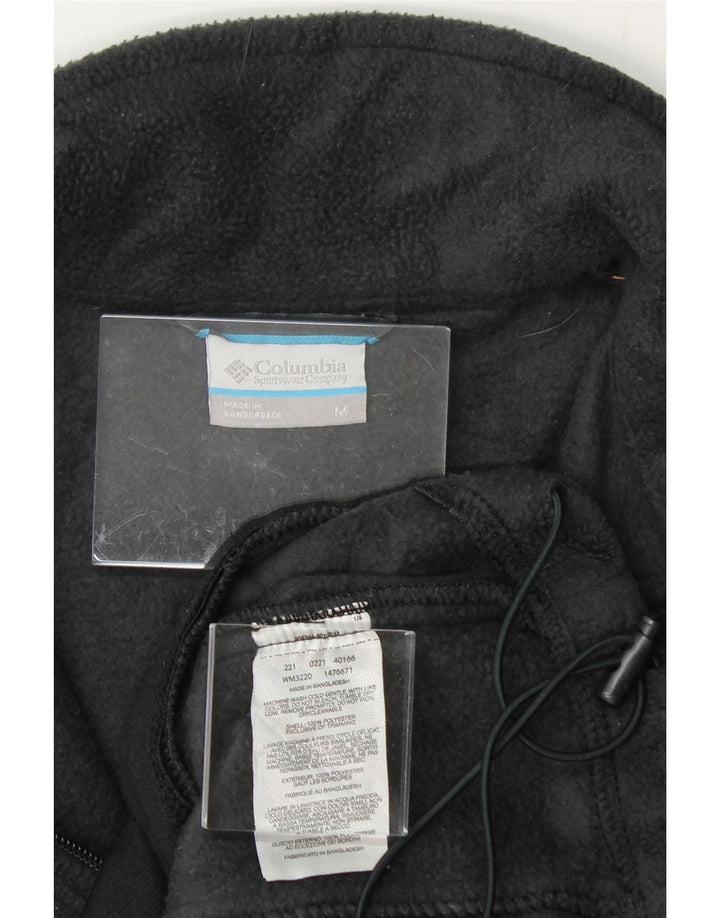 COLUMBIA Womens Fleece Jacket UK 14 Medium Black Polyester Vintage Columbia and Second-Hand Columbia from Messina Hembry 