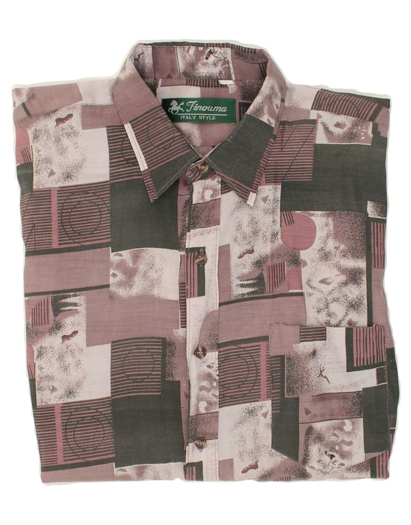 VINTAGE Mens Abstract Pattern Short Sleeve Shirt Large Multicoloured | Vintage Vintage | Thrift | Second-Hand Vintage | Used Clothing | Messina Hembry 