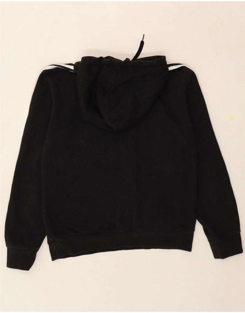 ADIDAS Womens Oversized Hoodie Jumper UK 8/10 Small Black Cotton Vintage Adidas and Second-Hand Adidas from Messina Hembry 