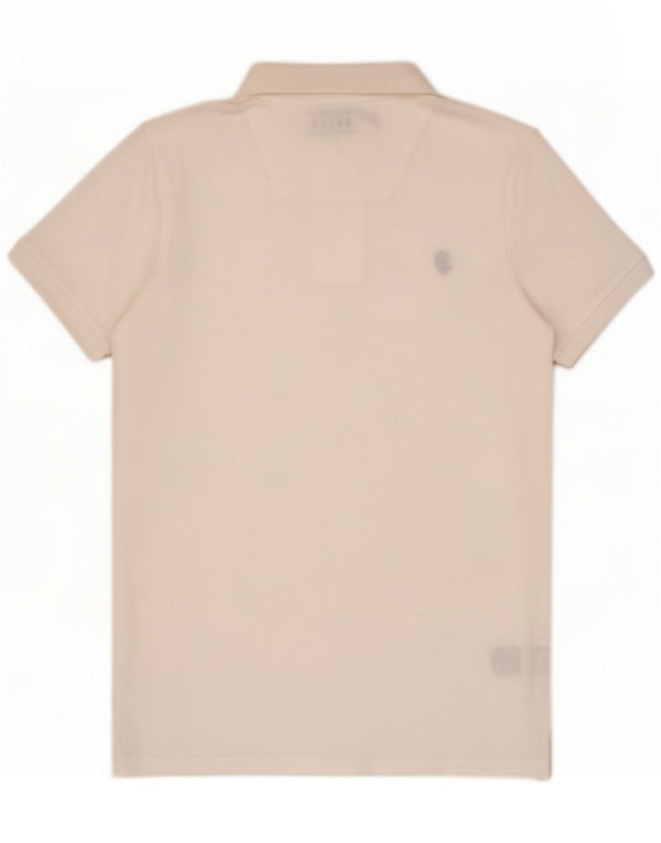 Timberland Mens Slim Fit Polo Shirt Medium White Cotton