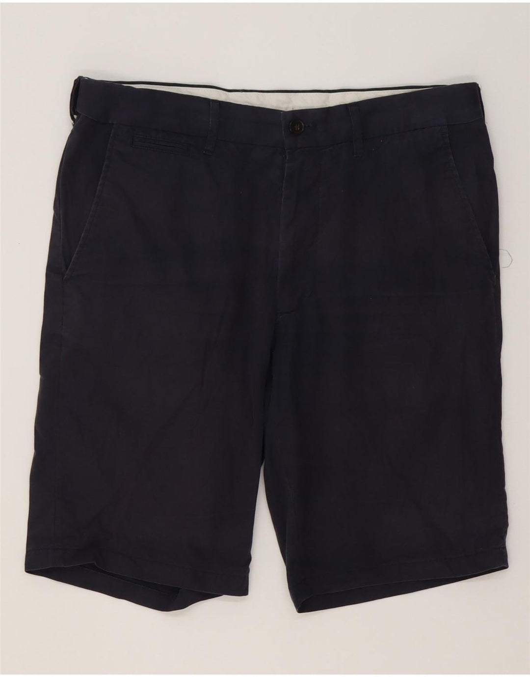 Marks & Spencer Mens Chino Shorts W32 Medium Navy Blue Cotton