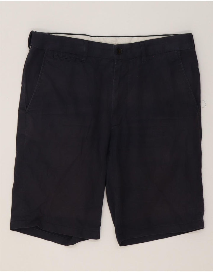 Marks & Spencer Mens Chino Shorts W32 Medium Navy Blue Cotton