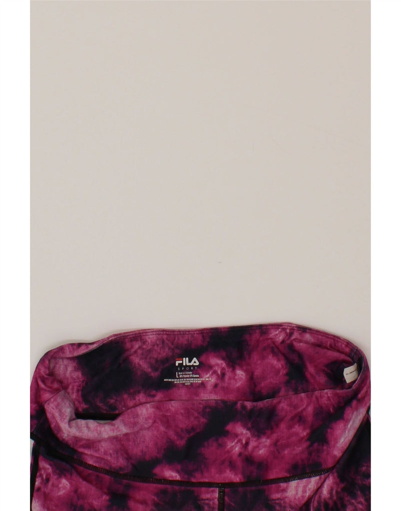 FILA Womens Leggings UK 14 Large  Multicoloured Tie Dye Polyester Vintage Fila and Second-Hand Fila from Messina Hembry 