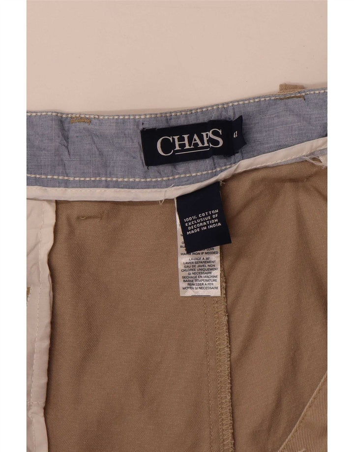 Chaps Mens Chino Shorts W42 2XL Beige Cotton