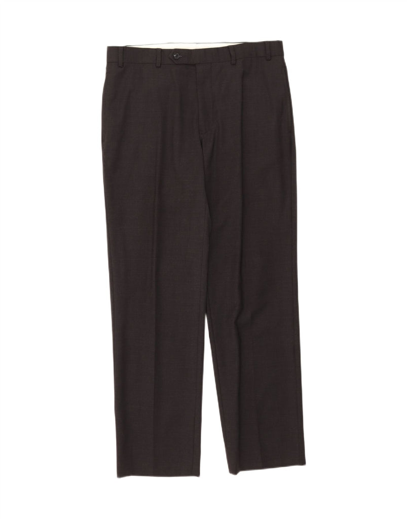 BROOKS BROTHERS Mens Fitzgerald Straight Suit Trousers W34 L31 Black Wool Vintage Brooks Brothers and Second-Hand Brooks Brothers from Messina Hembry 
