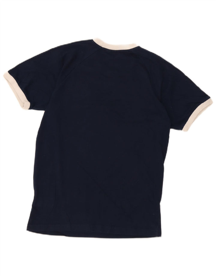 Adidas Mens Graphic T-Shirt Top Small Navy Blue Cotton