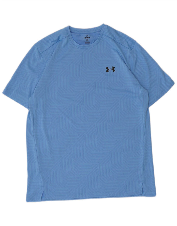 Under Armour Mens T-Shirt Top Medium Blue Geometric