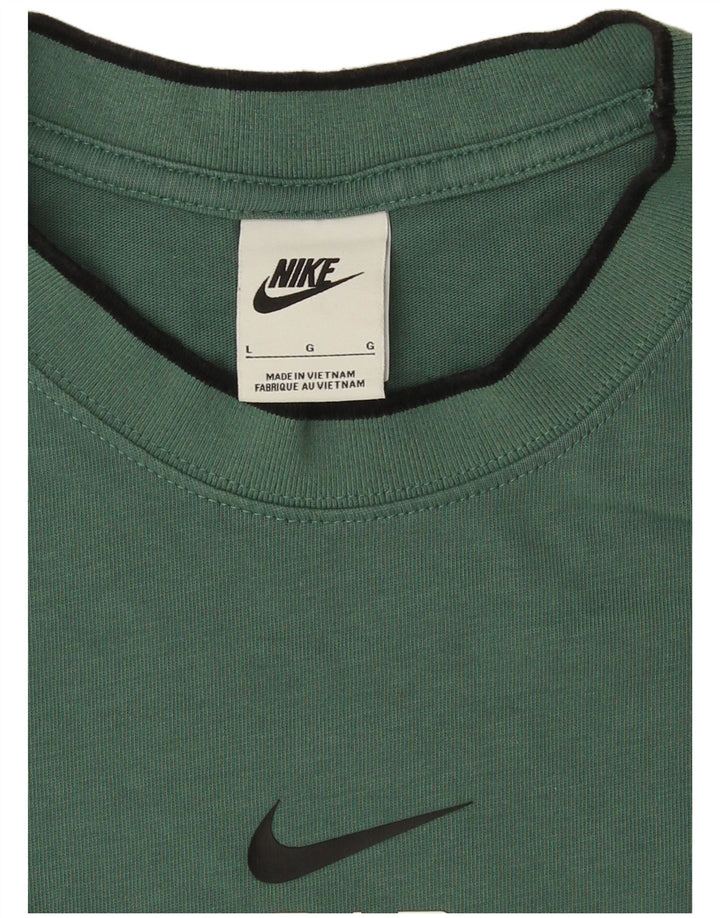 Nike Mens T-Shirt Top Large Green Cotton