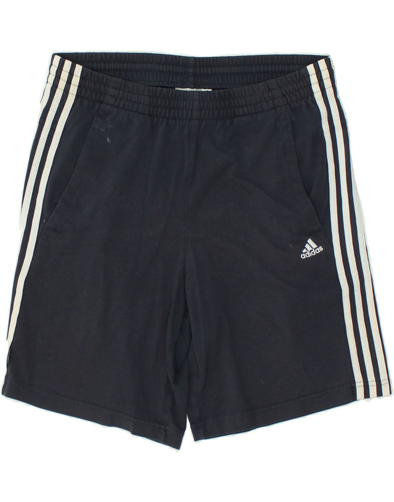 ADIDAS Mens Sport Shorts Small Navy Blue Cotton | Vintage Adidas | Thrift | Second-Hand Adidas | Used Clothing | Messina Hembry 