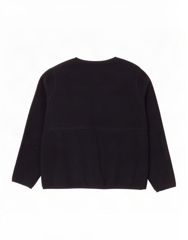 Marks & Spencer Womens Fleece Jacket UK 16 Large Navy Blue Polyester