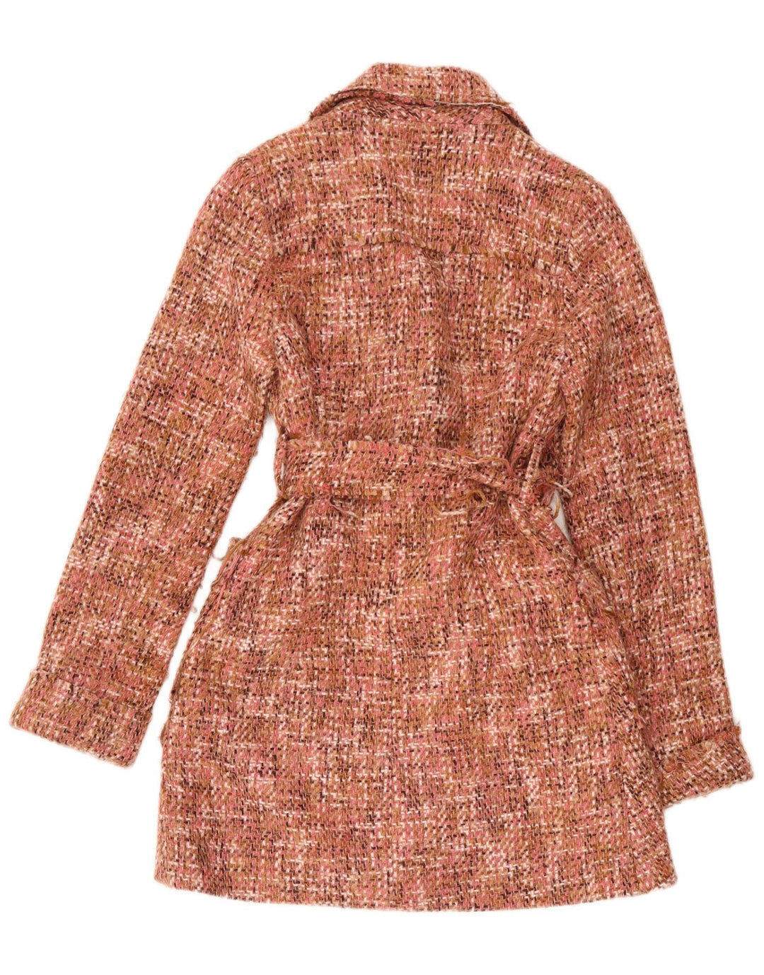 Vintage Womens Overcoat UK 8 Small Pink Flecked