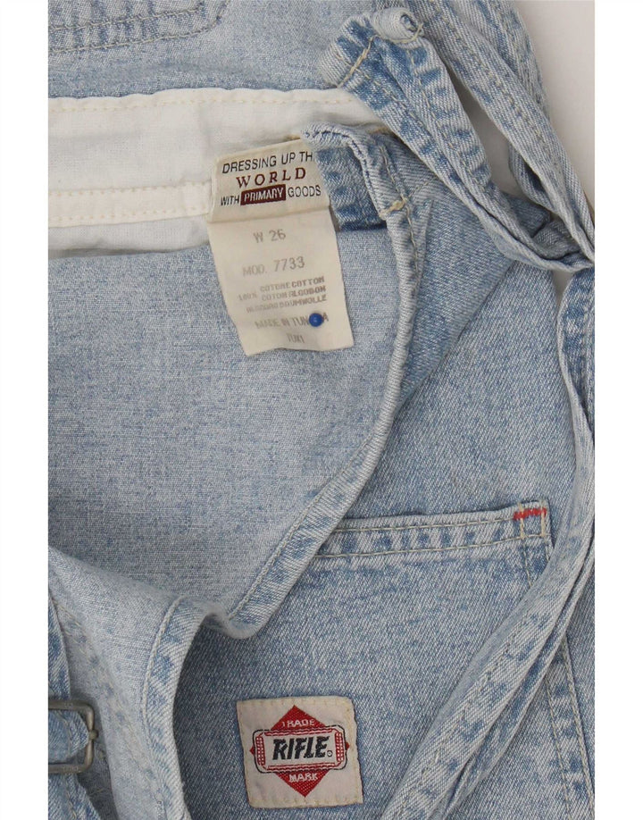 Rifle Womens Dungarees Denim Shorts W26 Small  Blue Cotton