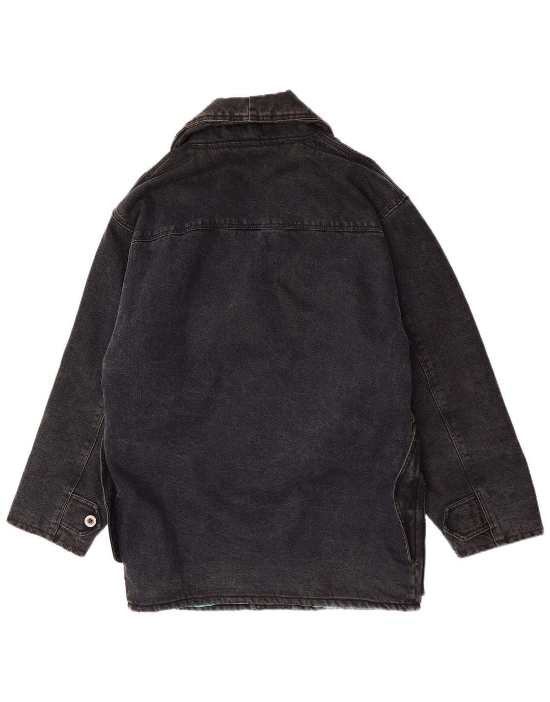 Blue Side Mens Denim Jacket UK 40 Large Black