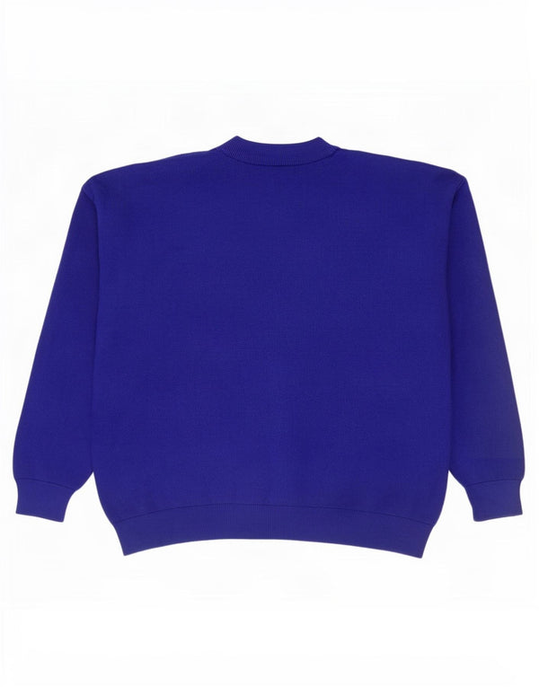 Marks & Spencer Womens Crew Neck Jumper Sweater UK 14 Medium Blue Viscose