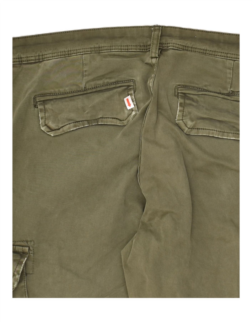 OVS Mens Slim Cargo Trousers IT 52 XL W38 L33  Green Cotton | Vintage OVS | Thrift | Second-Hand OVS | Used Clothing | Messina Hembry 