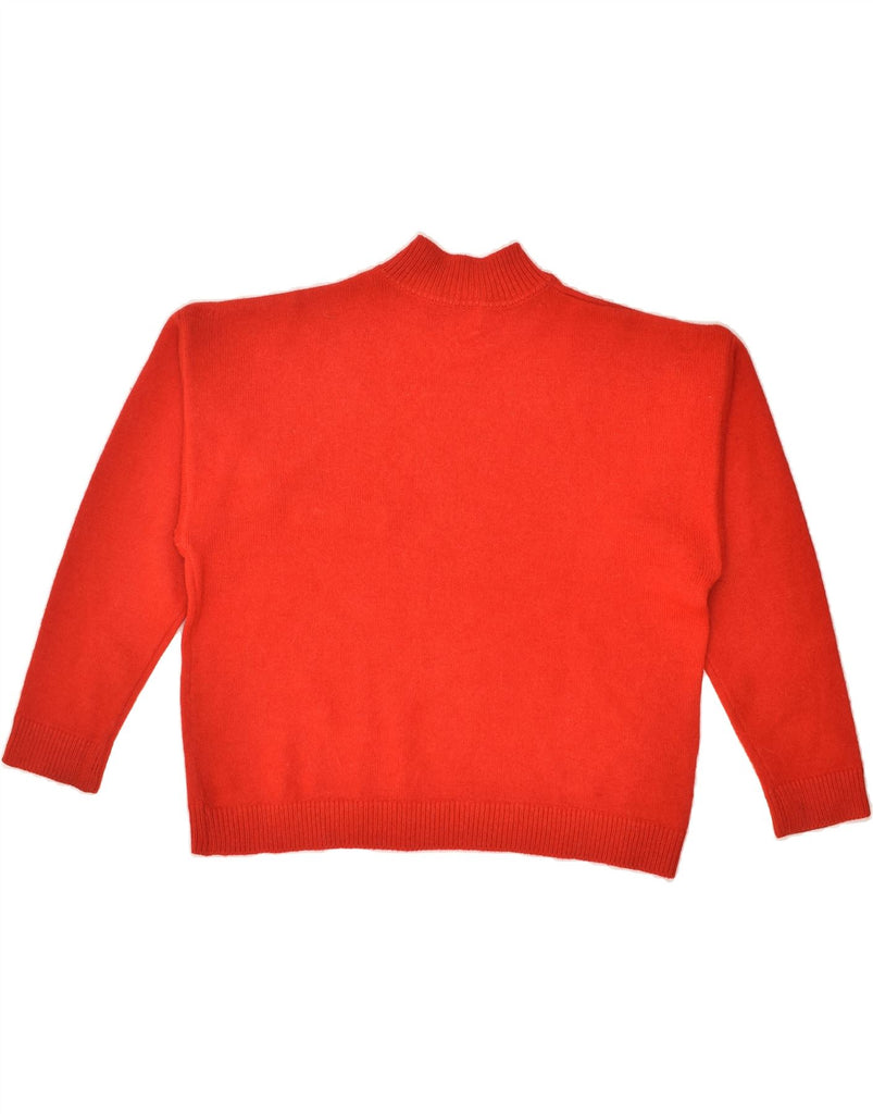 STEFANEL Womens Loose Fit Turtle Neck Jumper Sweater UK 14 Medium Red | Vintage Stefanel | Thrift | Second-Hand Stefanel | Used Clothing | Messina Hembry 