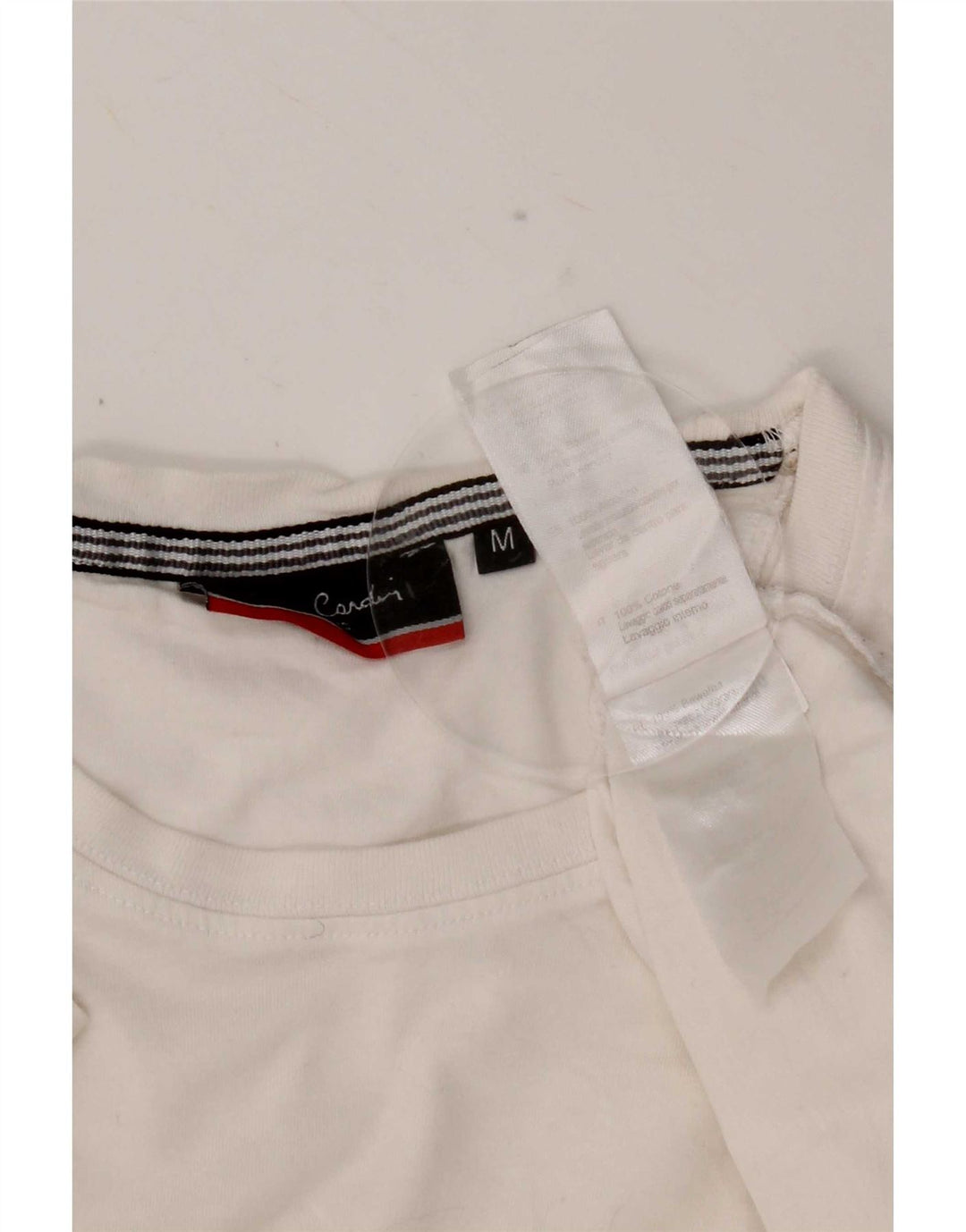 Pierre Cardin Mens T-Shirt Top Medium White Cotton
