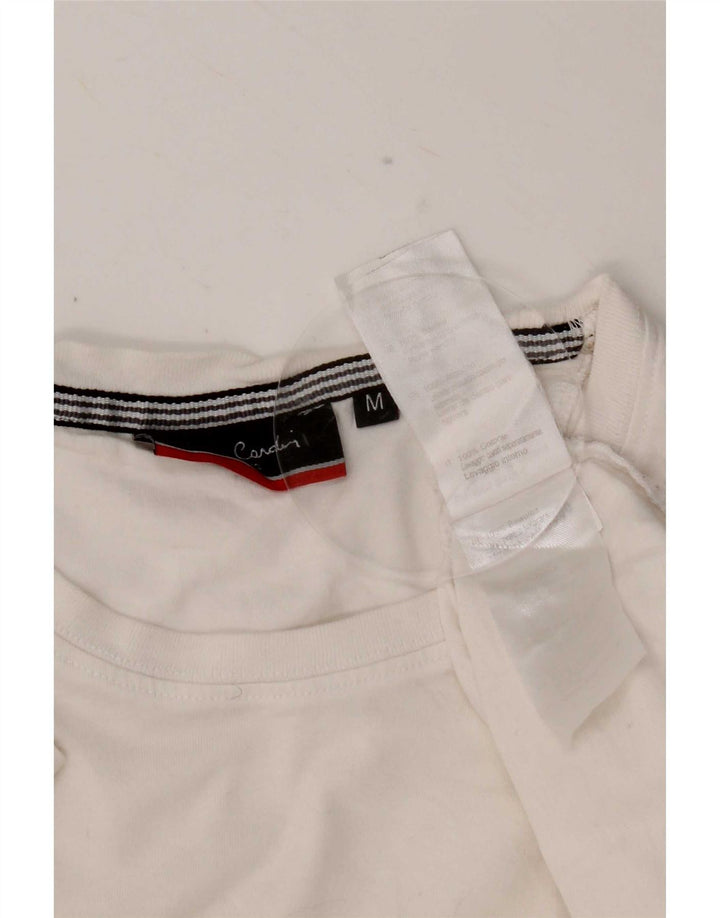 Pierre Cardin Mens T-Shirt Top Medium White Cotton