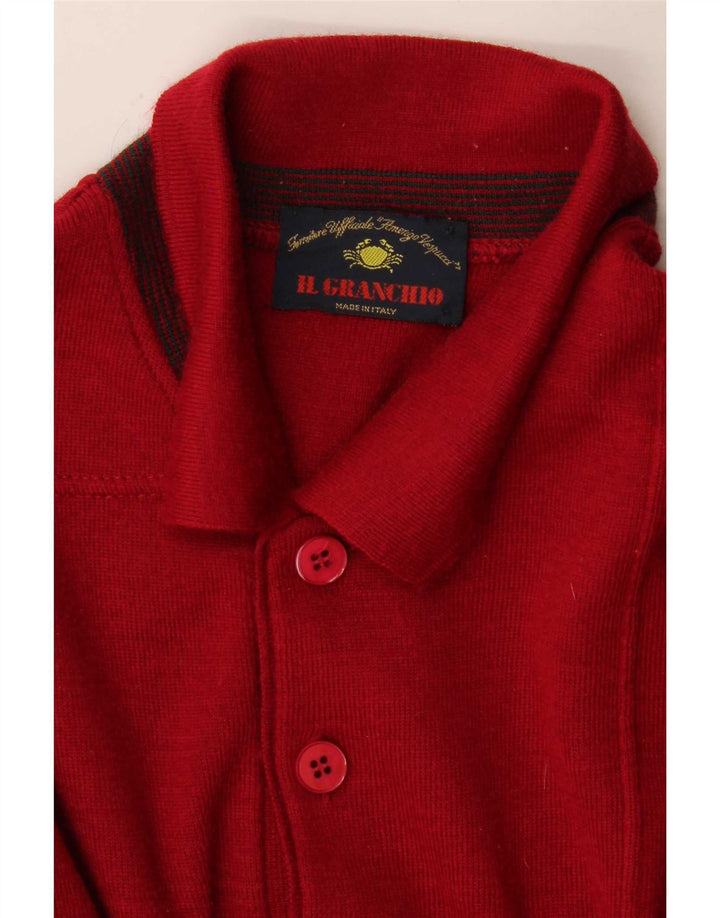 Il Granchio Mens Polo Neck Jumper Sweater XL Red