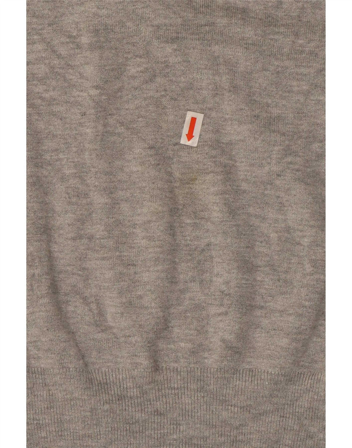 Zara Womens Roll Neck Jumper Sweater UK 14 Large Grey Rayon