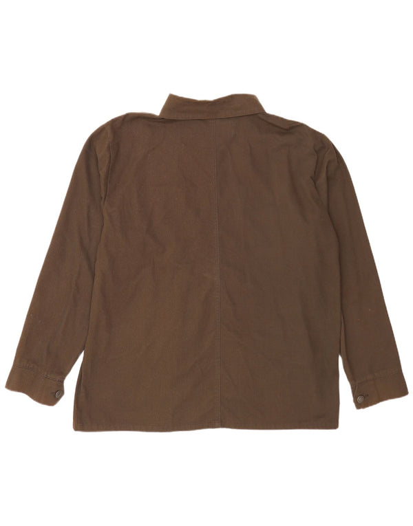 French Connection Mens Overshirt Shirt 2XL Khaki Cotton