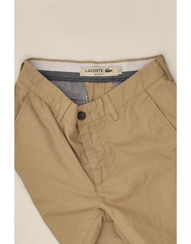 LACOSTE Mens Slim Fit Chino Trousers W29 L32 Beige Cotton | Vintage Lacoste | Thrift | Second-Hand Lacoste | Used Clothing | Messina Hembry 