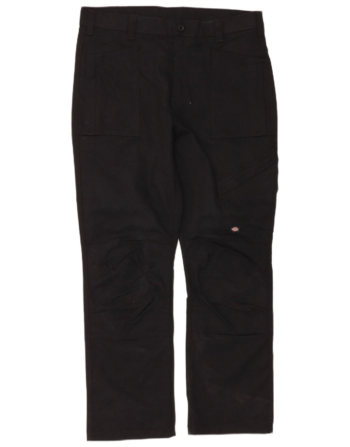 Dickies Mens Straight Cargo Trousers W36 L32 Black Polyester