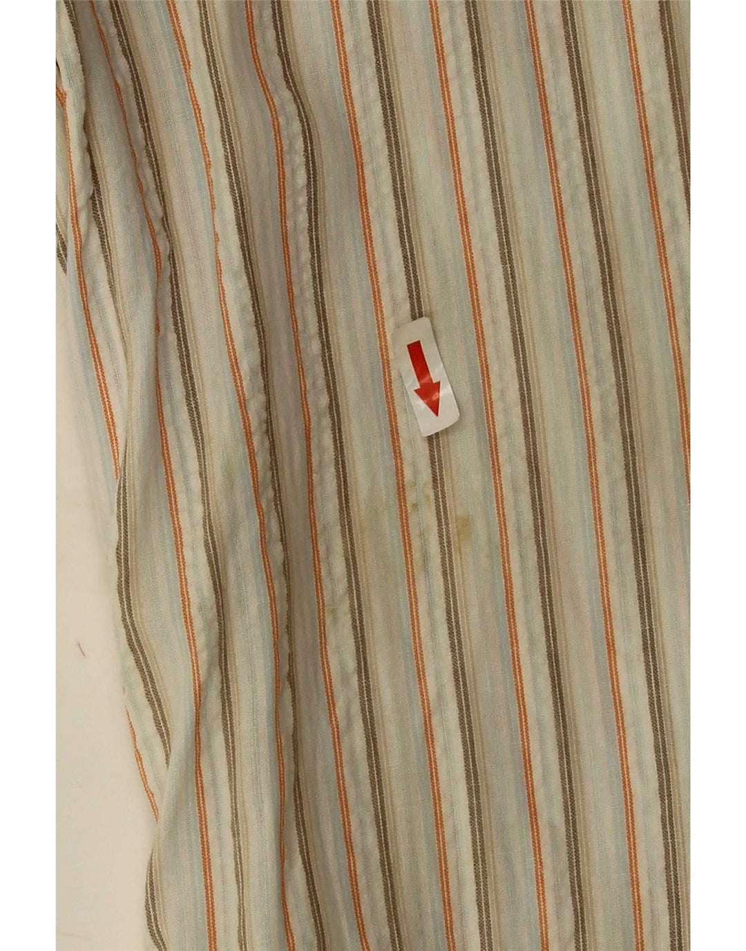 Kappa Mens Short Sleeve Shirt XL White Striped Cotton