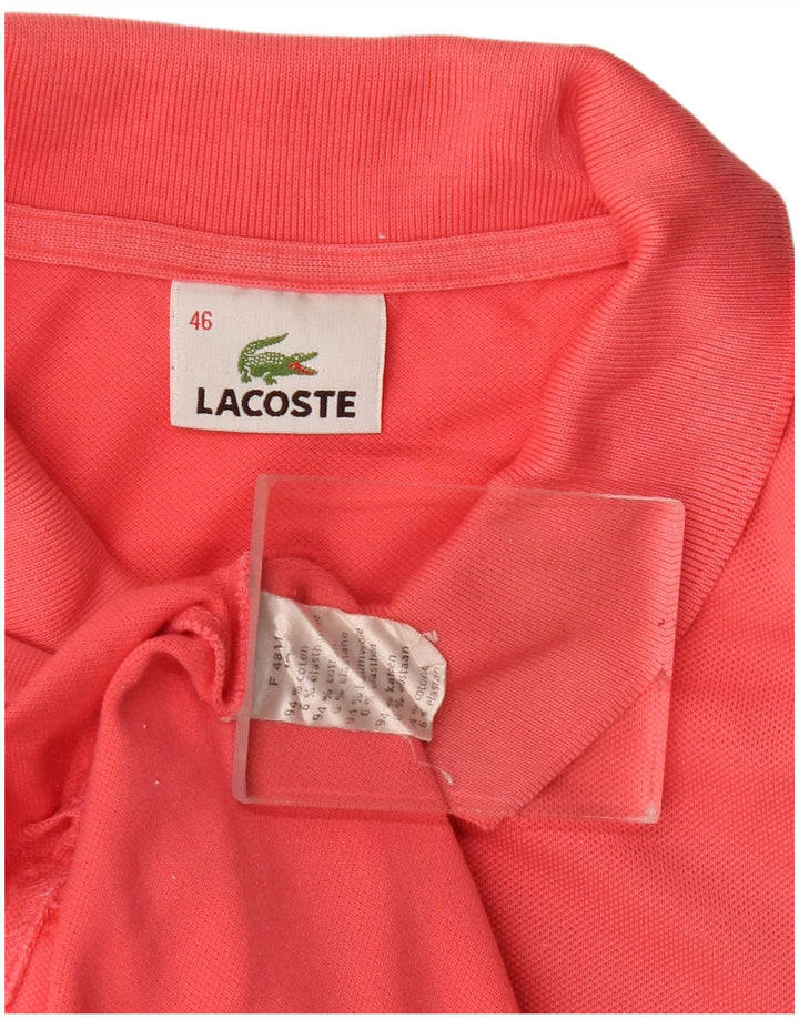 Lacoste Womens Polo Shirt Size 46 XL Pink Cotton