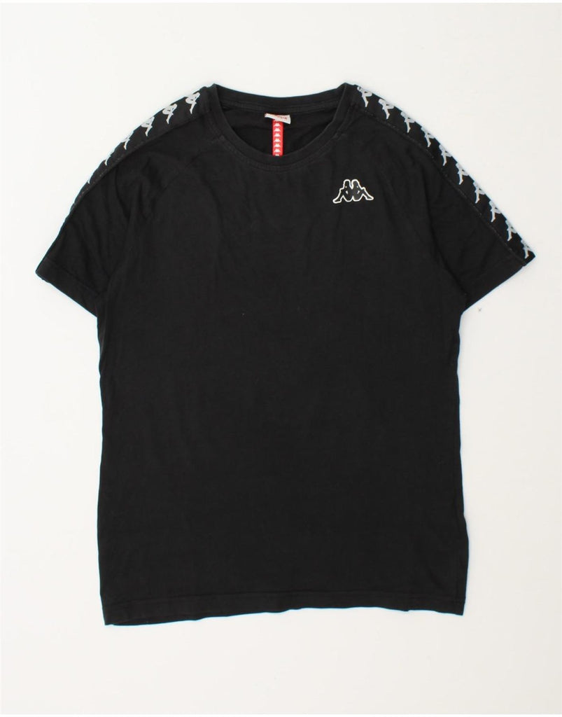 KAPPA Mens Graphic T-Shirt Top Small Black Cotton Vintage Kappa and Second-Hand Kappa from Messina Hembry 