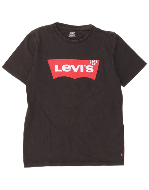 Levi's Mens Graphic T-Shirt Top Small Black Cotton