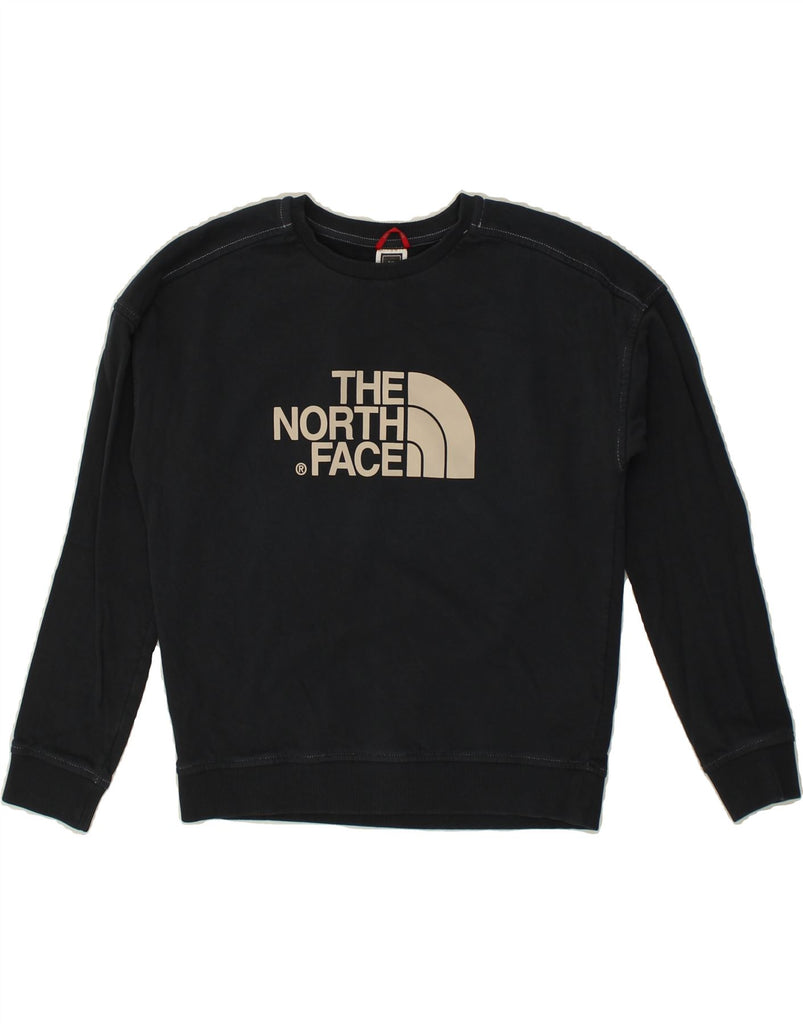 THE NORTH FACE Womens Graphic Sweatshirt Jumper UK 10 Small Navy Blue | Vintage The North Face | Thrift | Second-Hand The North Face | Used Clothing | Messina Hembry 