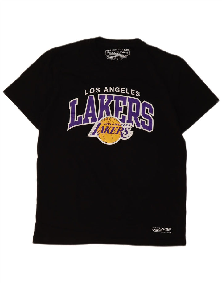 MITCHELL & NESS Mens Los Angeles Lakers Graphic T-Shirt Top Medium Black