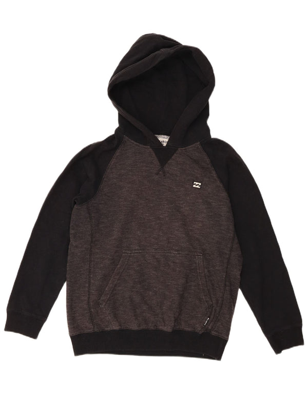 Billabong Boys Hoodie Jumper 13-14 Years Black Colourblock