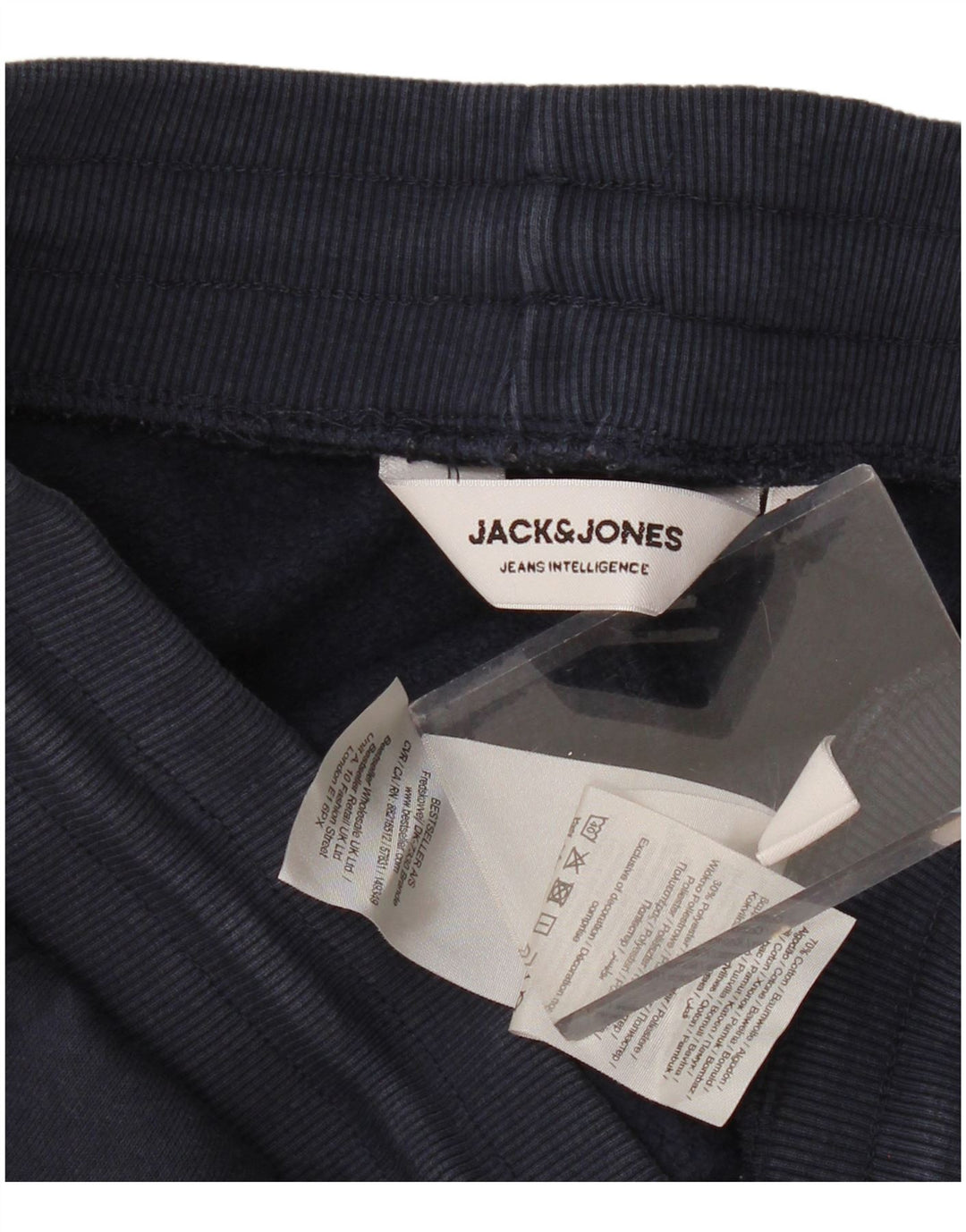 JACK & JONES Mens Graphic Sport Shorts Medium Navy Blue Cotton