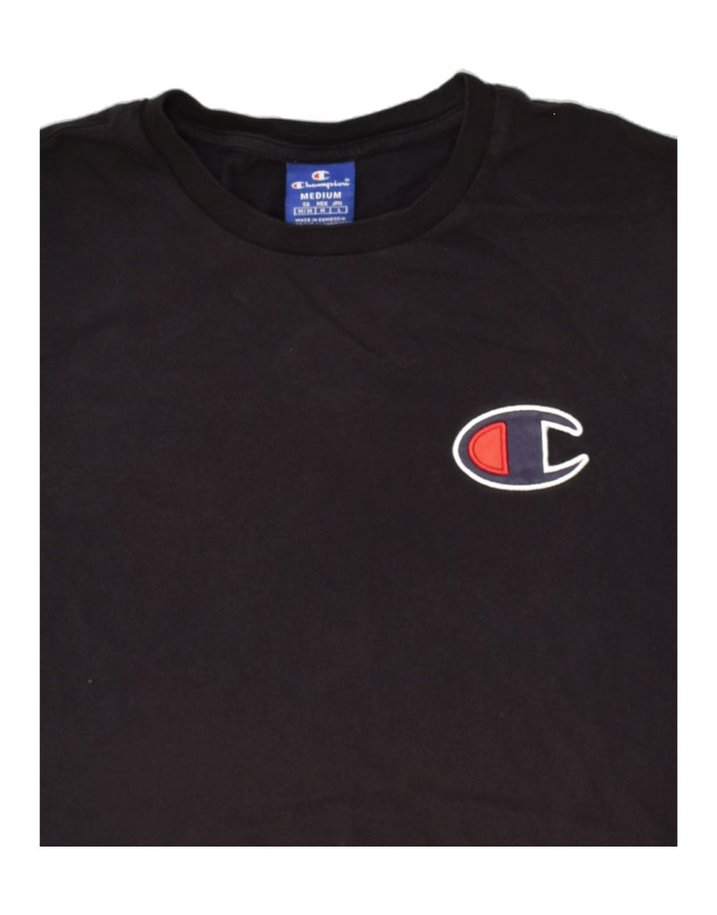 CHAMPION Mens Graphic T-Shirt Top Medium Black Cotton | Vintage Champion | Thrift | Second-Hand Champion | Used Clothing | Messina Hembry 