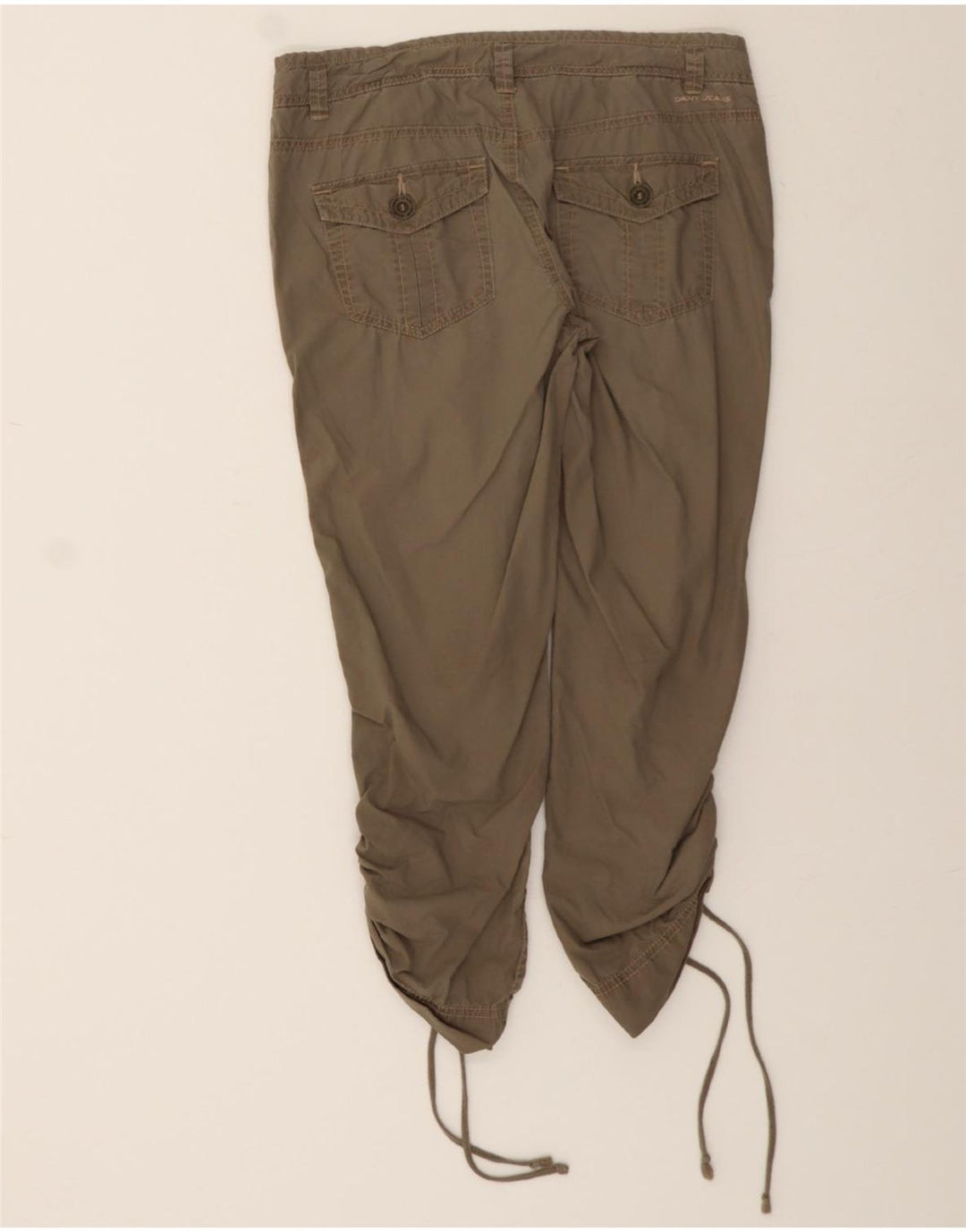 DKNY Womens Slim Capri Trousers US 4 Small W27 L23 Brown Vintage Dkny and Second-Hand Dkny from Messina Hembry 