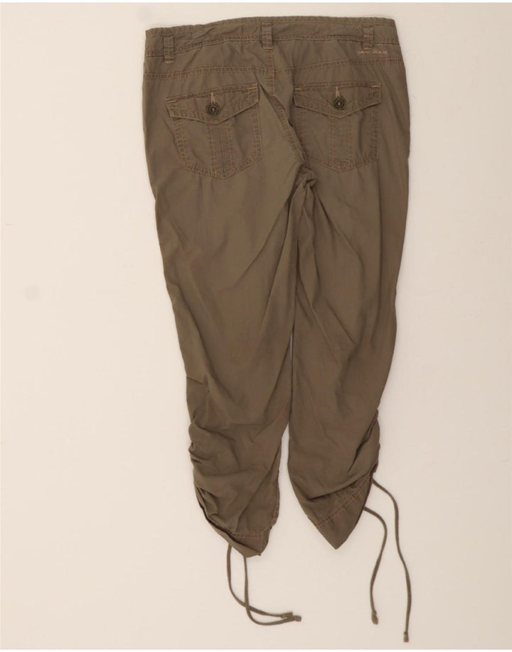 DKNY Womens Slim Capri Trousers US 4 Small W27 L23 Brown Vintage Dkny and Second-Hand Dkny from Messina Hembry 