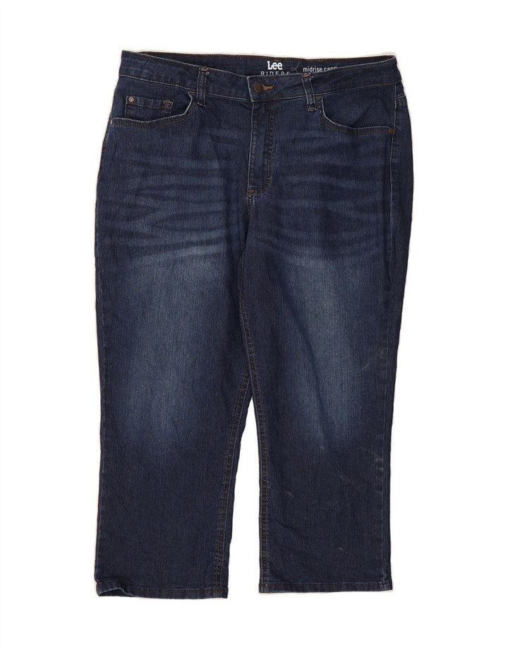 LEE Womens Riders Mid Rise Capri Jeans W34 L21  Navy Blue Vintage Lee and Second-Hand Lee from Messina Hembry 