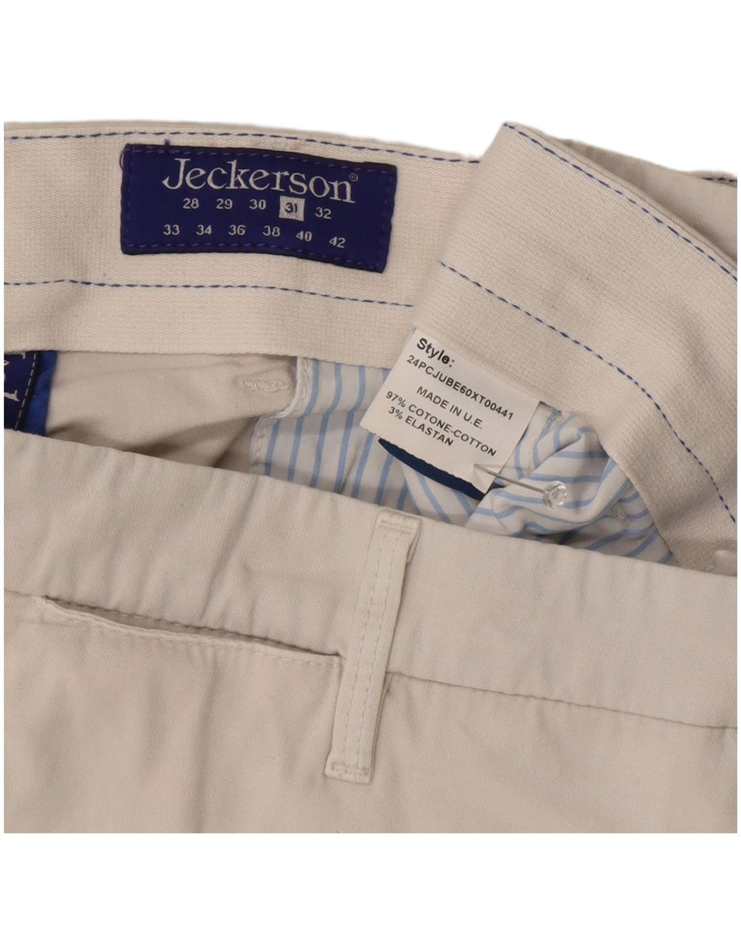 Jeckerson Womens Chino Shorts  W31 Medium Beige Cotton