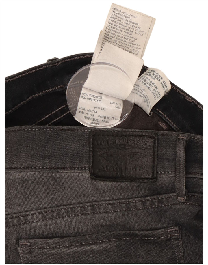 Levi's Womens 710 Super Skinny Jeans W31 L32 Grey Cotton