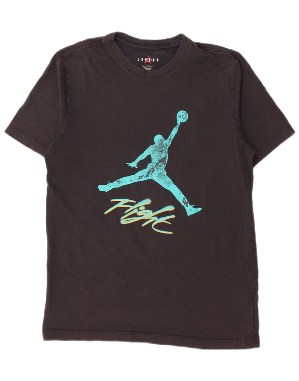 Jordan Mens Graphic T-Shirt Top Medium Black Cotton Sports