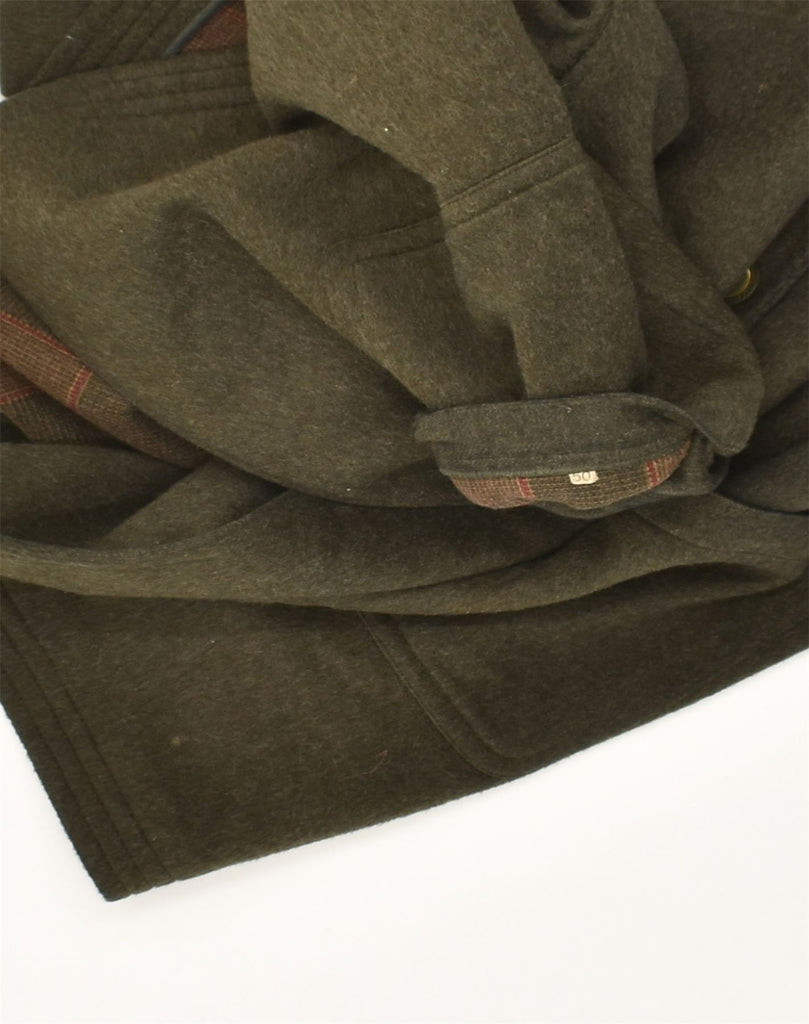 HERNO Womens Hooded Overcoat EU 50 Large Khaki Wool | Vintage Herno | Thrift | Second-Hand Herno | Used Clothing | Messina Hembry 