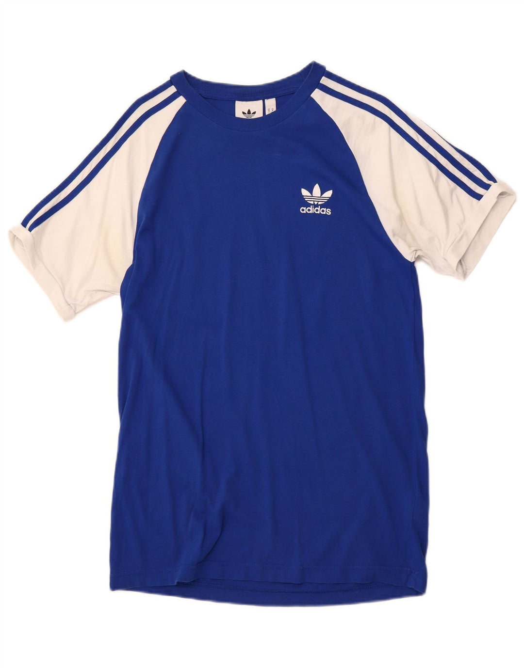 ADIDAS Mens T-Shirt Top Medium Blue Colourblock Cotton
